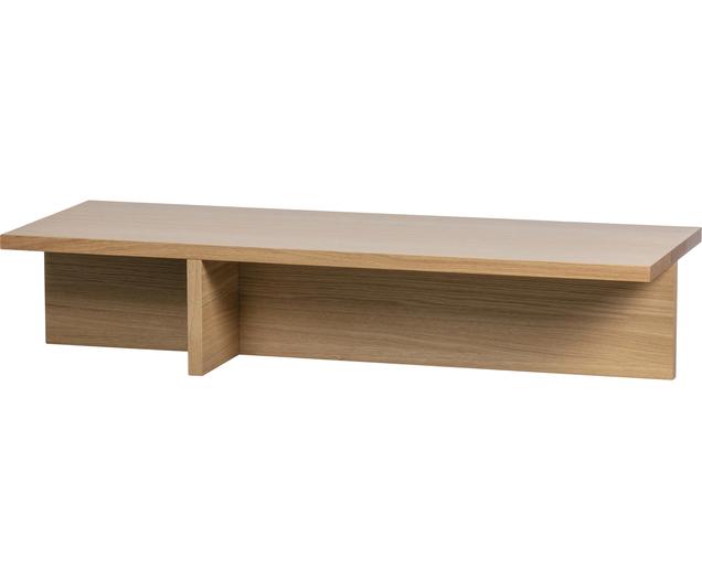 Table basse moderne plaquée bois de chêne Angle