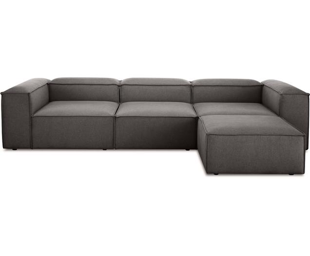 Canapé d'angle modulaire gris anthracite Lennon | WestwingNow