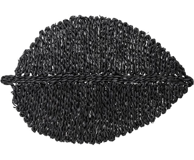 Zeegras placemat Isla in zwart Westwing