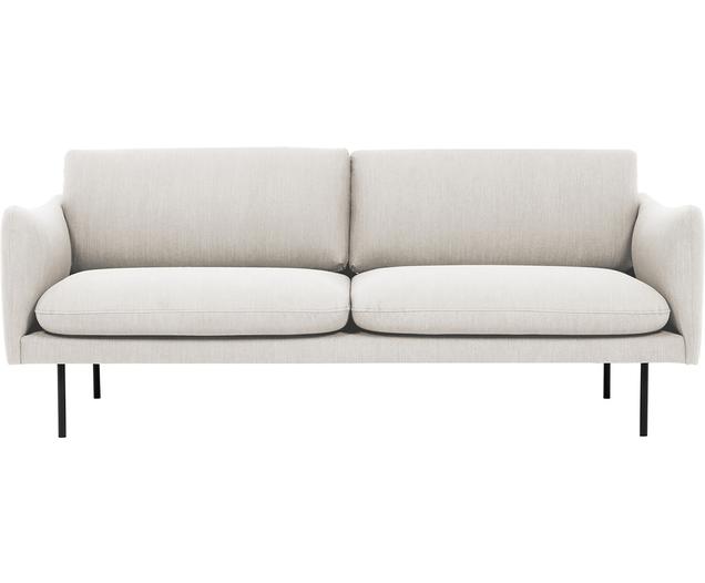 Sofa Moby (2-Sitzer) in Beige mit Metall-Füßen