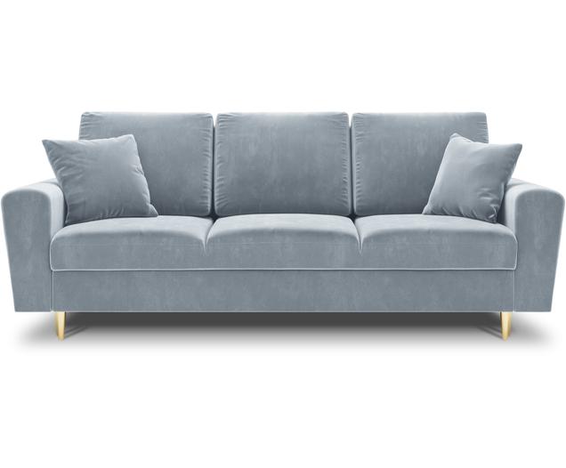 Sofá cama de terciopelo Moghan (3 plazas), con espacio de