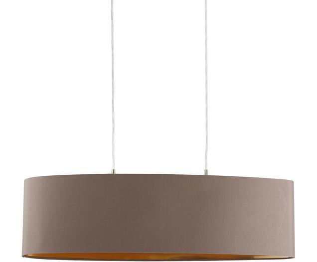 Ovale Pendelleuchte Jamie mit Gold-Dekor