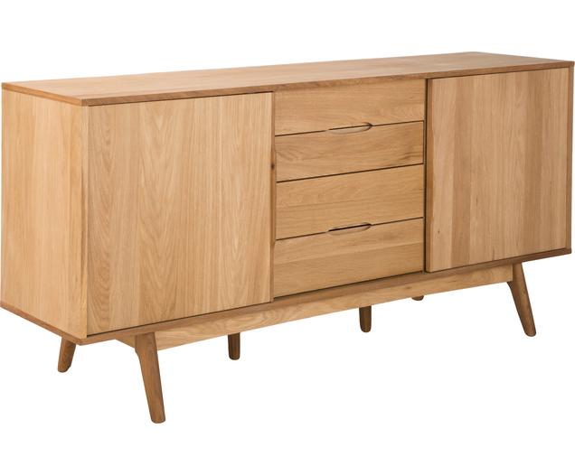 Sideboard Bettina mit Schubladen und Eichenholzfurnier