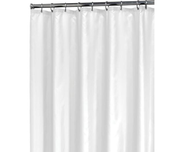 Effen douchegordijn Granada in wit Westwing