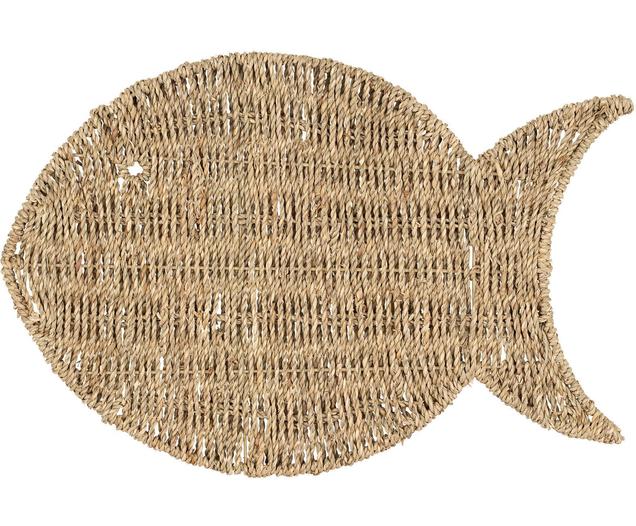 Zeegras placemat Fish in visvorm Westwing