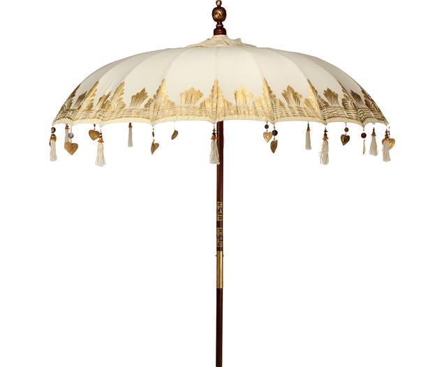 Runder Sonnenschirm Oriental Lounge in Beige, Ø 180 cm