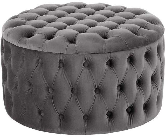 XL SamtHocker Chiara mit Stauraum Westwing