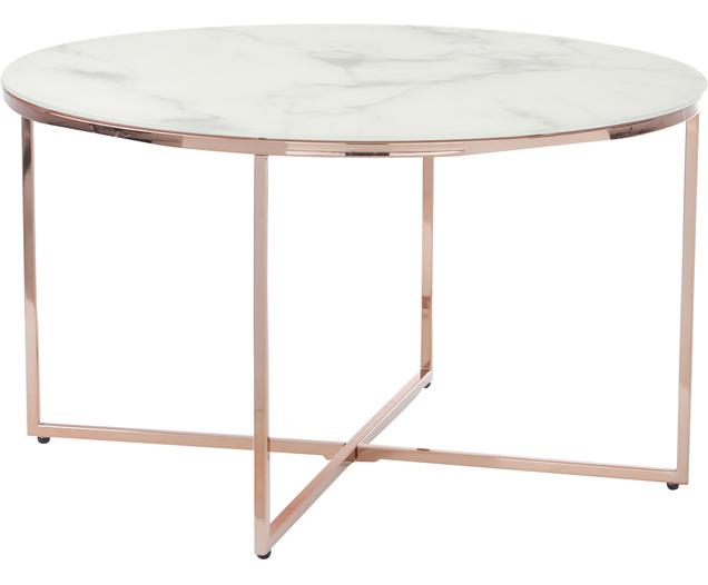 Couchtisch Antigua mit marmorierter Glasplatte