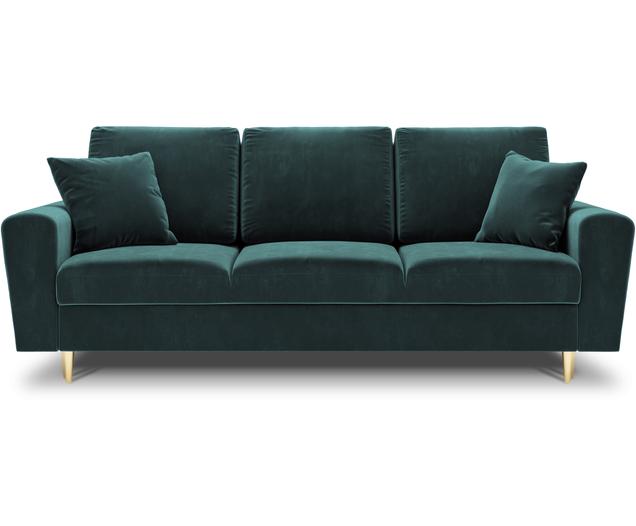 Sofá cama de terciopelo Moghan (3 plazas), con espacio de
