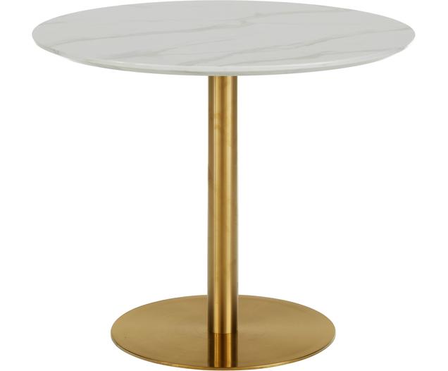 Runder Esstisch Karla in Marmoroptik, Ø 90 cm