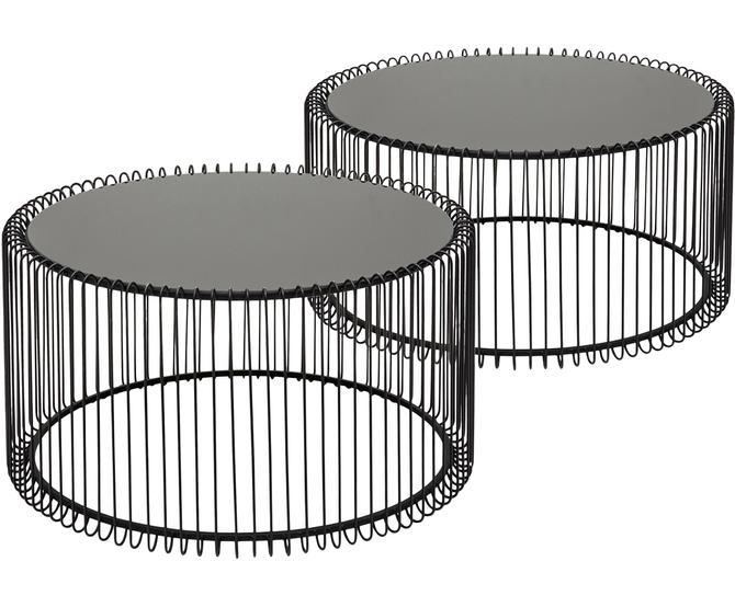 Metall Couchtisch 2er Set Wire Mit Glasplatte Westwingnow