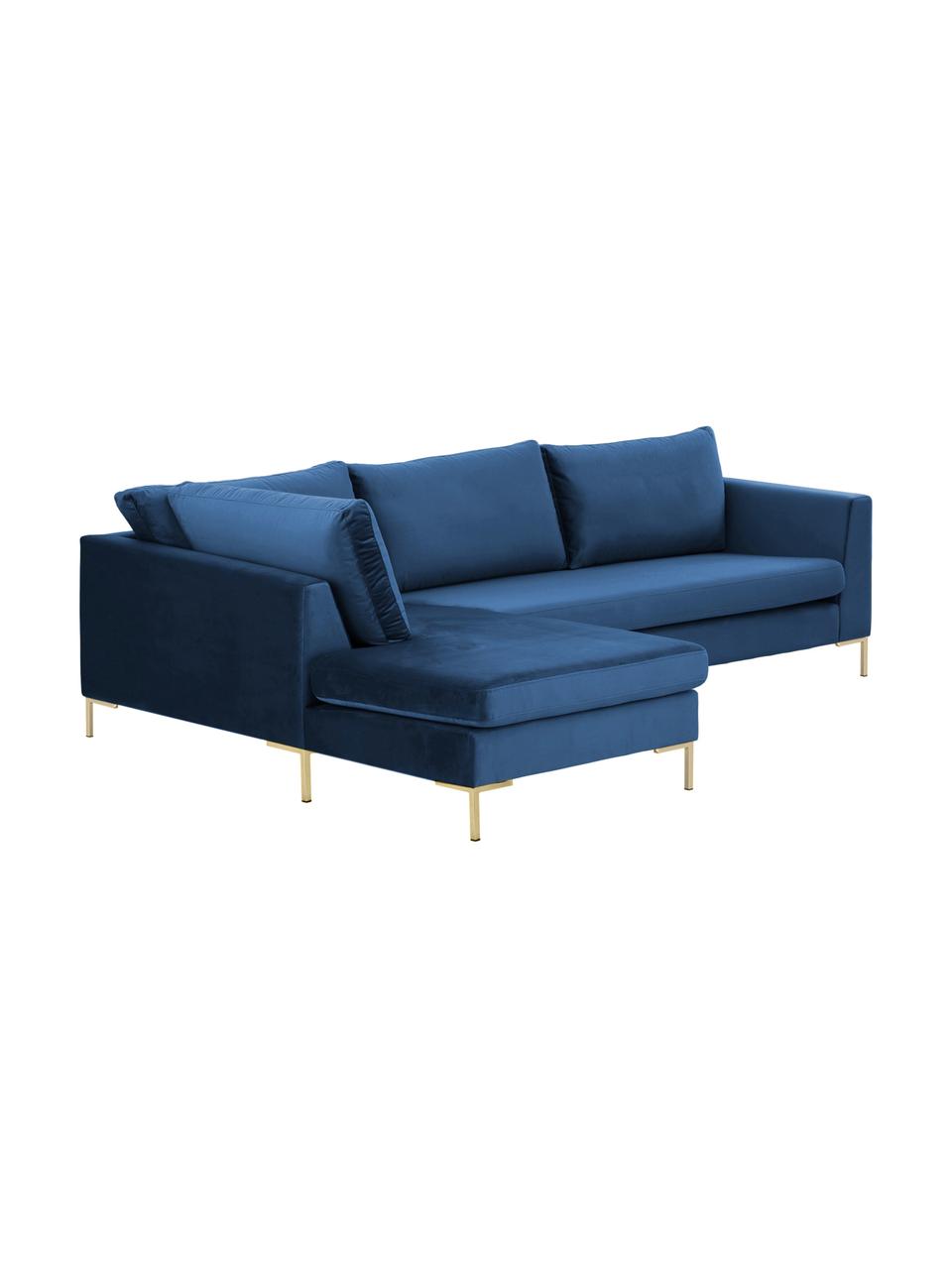 Divano Angolare In Velluto Blu Luna Westwingnow