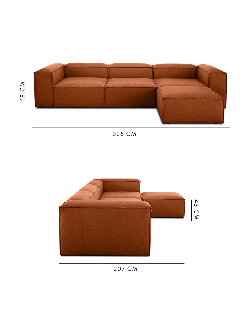 Divano Angolare Componibile In Tessuto Color Terracotta Lennon Westwingnow