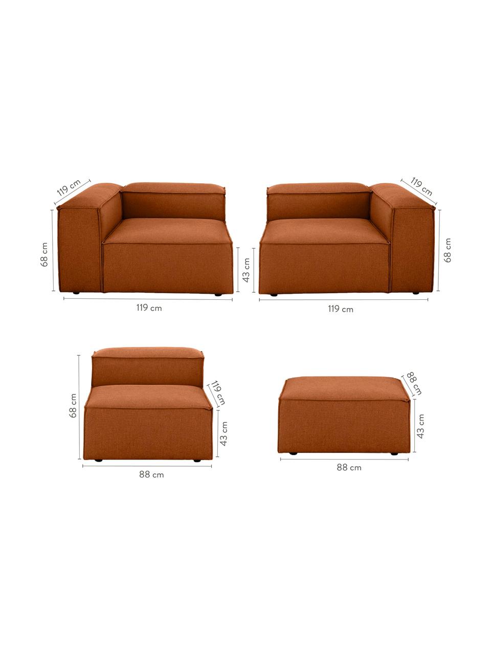 Divano Angolare Componibile In Tessuto Color Terracotta Lennon Westwingnow