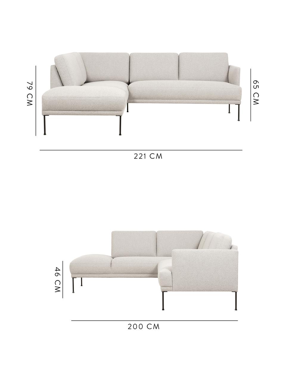 Divano Angolare In Tessuto Beige Fluente Westwingnow