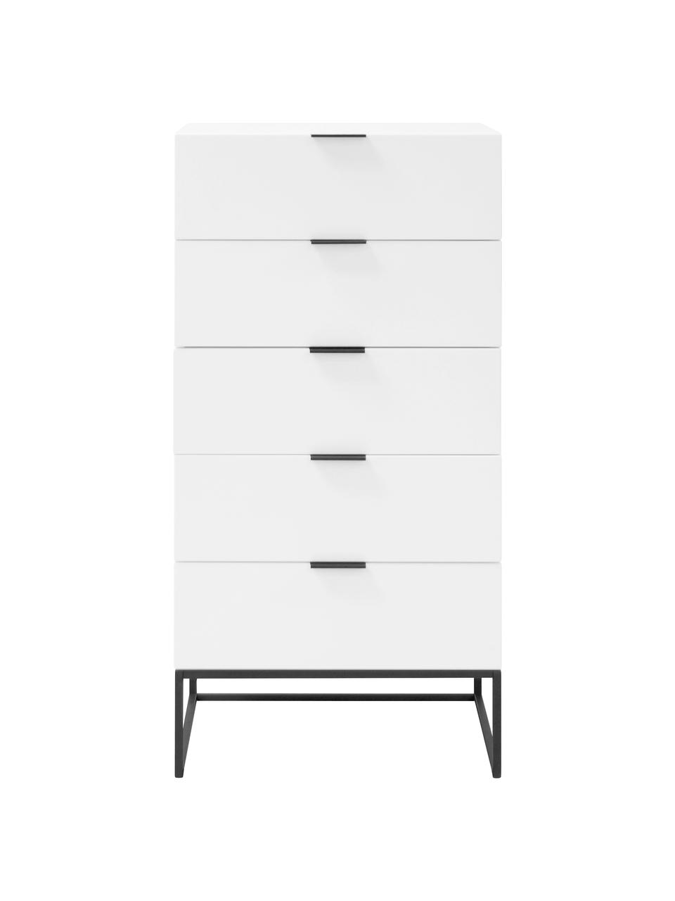 Weisses Highboard Kobe Mit Schubladen Westwingnow Mit schoenen absetzungen in asteiche furniert. weisses highboard kobe mit schubladen