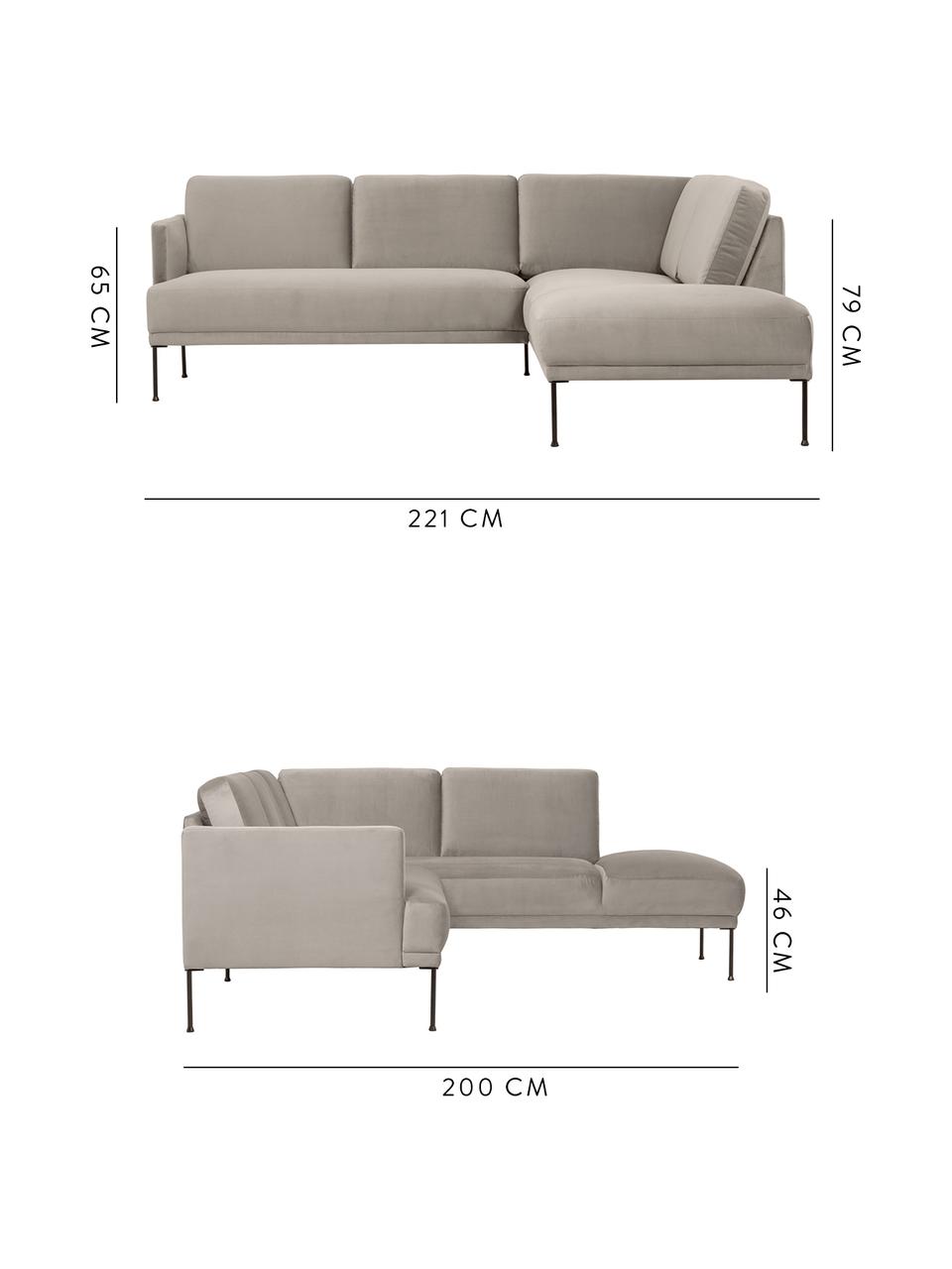 Divano Angolare In Velluto Beige Fluente Westwingnow