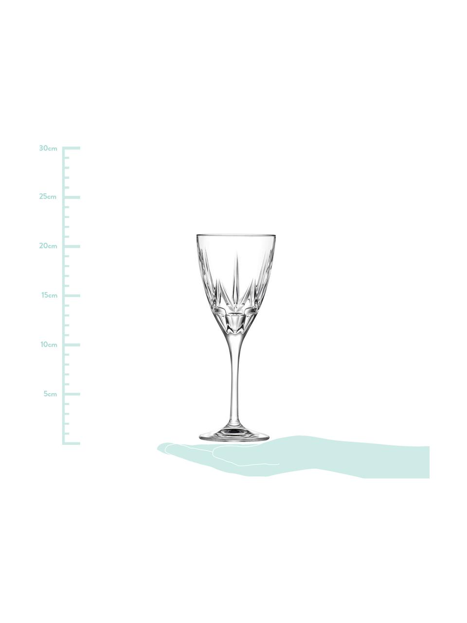 Verres A Vin Blanc En Cristal A Motifs Embosses Chic 6 Pieces Westwingnow