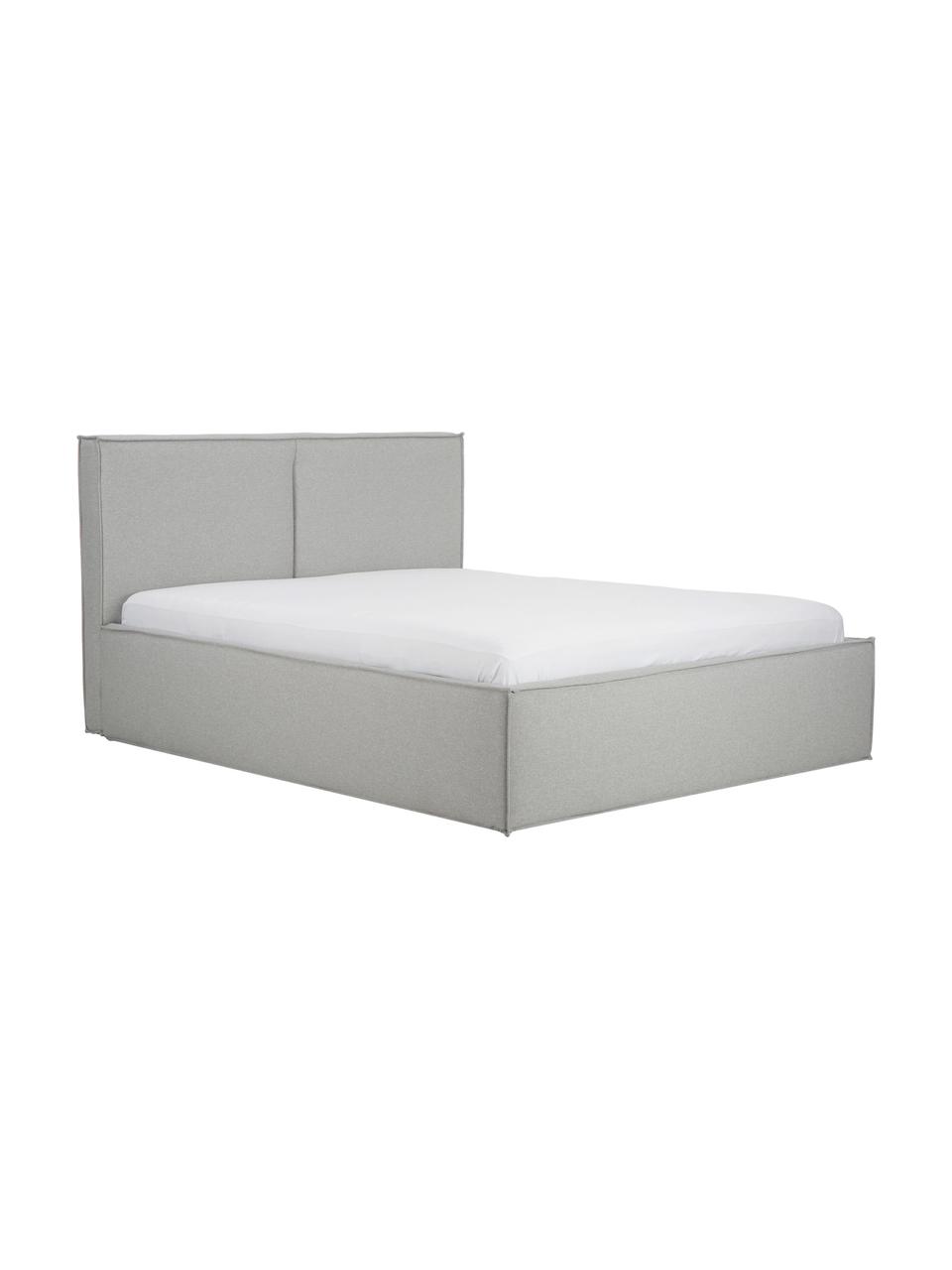 Letto Imbottito In Tessuto Grigio Con Contenitore Dream Westwingnow