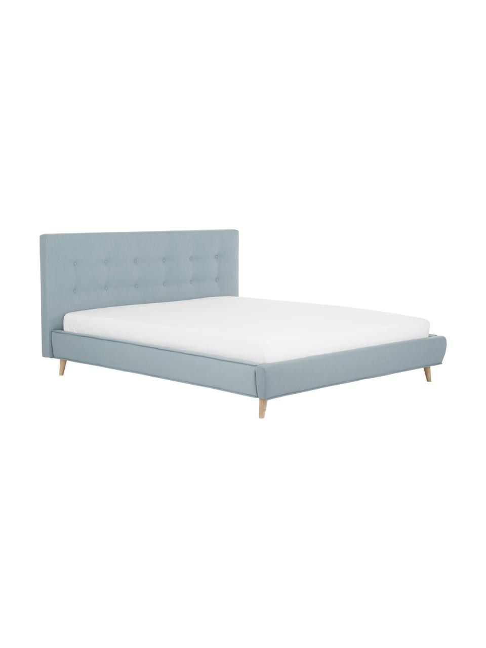 Letto Imbottito In Tessuto Blu Grigio Chiaro Moon Westwingnow