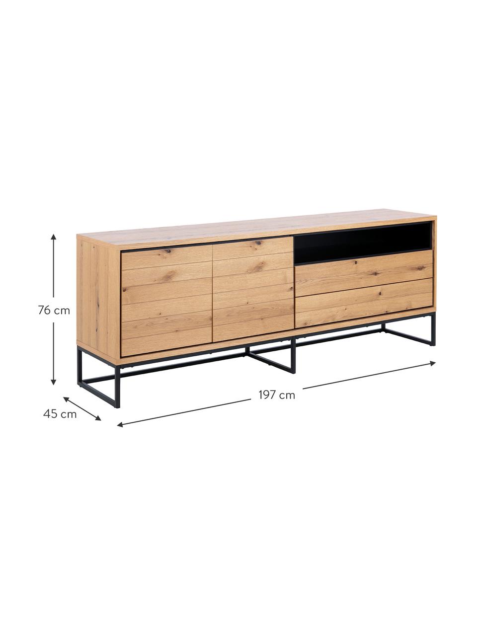 Enfilade Plaquee Bois De Chene Dalarna Westwingnow