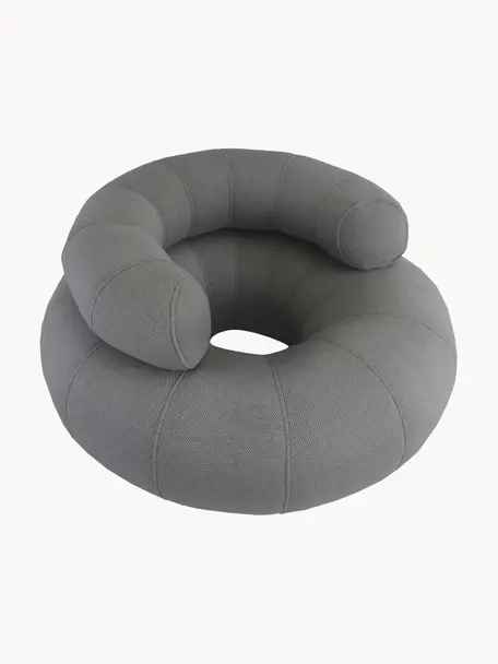 Poltroncina da esterno fatta a mano Don Out, Rivestimento: 70% PAN + 30% PES, imperm, Grigio scuro, Ø 98 x Alt. 50 cm