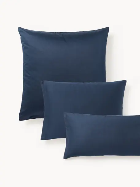Katoensatijnen kussenhoes Comfort, Weeftechniek: satijn Draaddichtheid 250, Donkerblauw, B 60 x L 70 cm