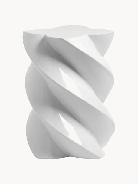 Bijzettafel Marshmallow, Glasvezel, Lichtgrijs, Ø 29 x H 40 cm