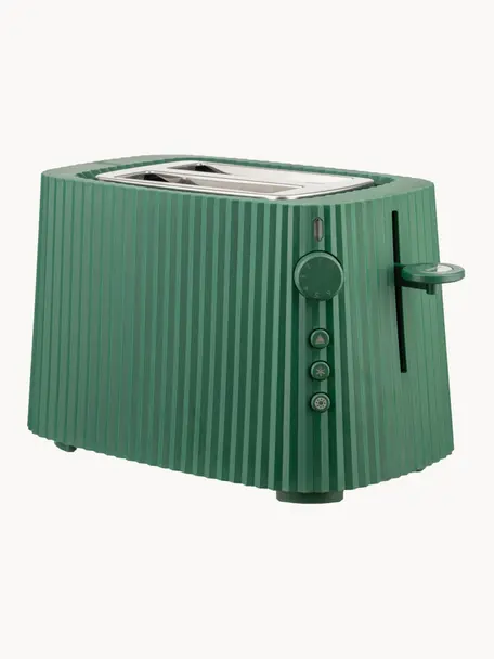 Toaster Plissé mit strukturierter Oberfläche, Thermoplastisches Harz, Dunkelgrün, B 34 x T 19 cm