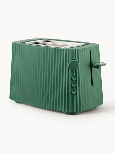 Toaster Plissé, Thermoplastisches Harz, Dunkelgrün, B 34 x T 19 cm