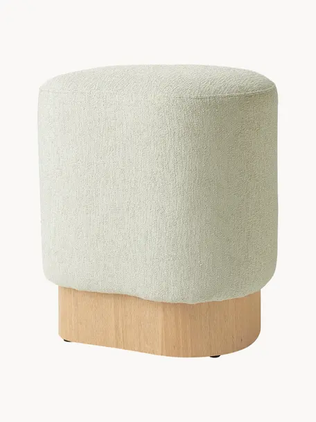 Taburete en tejido bouclé Yves, Tapizado: 100% poliéster Alta resis, Estructura: contrachapado de eucalipt, Bouclé verde matcha, An 43 x Al 47 cm