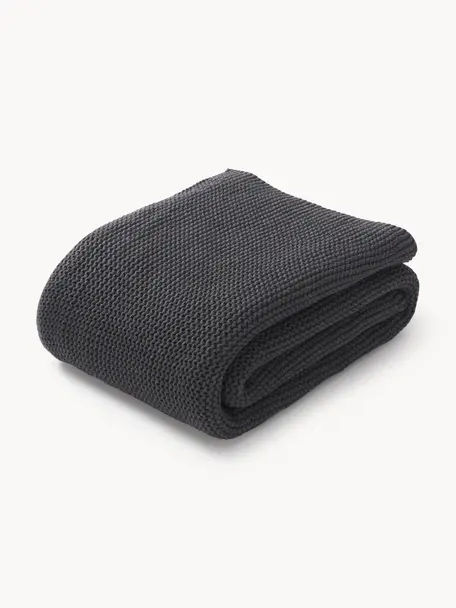 Plaid en tricot de coton bio Aladyn, 100 % coton bio, certifié GOTS

Le matériau est certifié STANDARD 100 OEKO-TEX®, 11.HIN.00050, HOHENSTEIN HTTI, Anthracite, larg. 150 x long. 200 cm