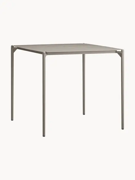 Kovový záhradný stôl Novo, Potiahnutá oceľ, Béžová, Š 80 x V 80 cm