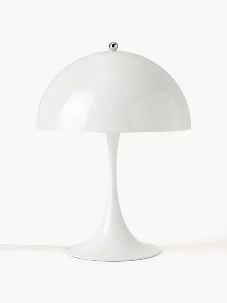 Stmievateľná stolová LED lampa Panthella, V 34 cm, Oceľ biela, Ø 25 x V 34 cm