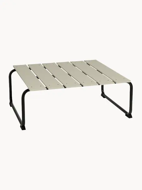 Table basse de jardin artisanale Ocean, Beige clair, noir, larg. 79 x prof. 70 cm