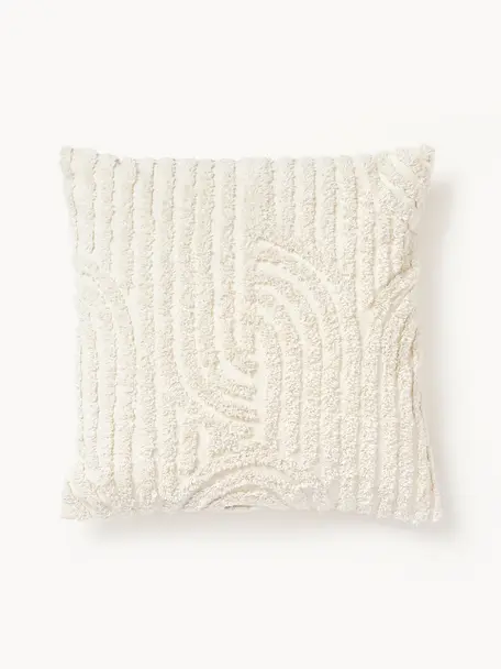 Bavlněný povlak na polštář Bell, 100 % bavlna, Krémově bílá, Š 45 cm, D 45 cm