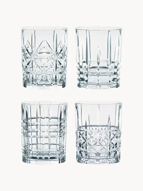 Kristall-Gläser Highland, 4er-Set, Kristallglas, Transparent, Ø 8 x H 10 cm, 350 ml