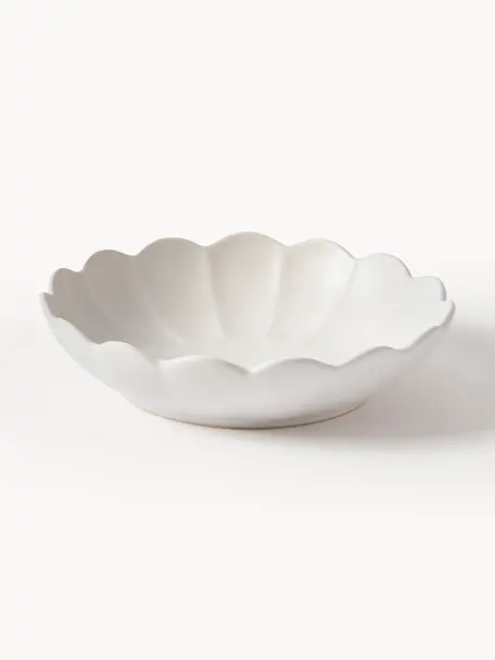 Coupes Sabina, 4 pièces, Grès, Blanc cassé, Ø 22 cm