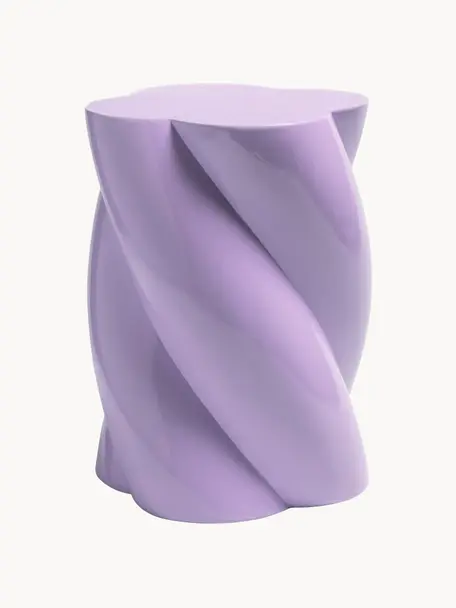 Stolik pomocniczy Marshmallow, Włókno szklane, Lila, Ø 30 x W 40 cm