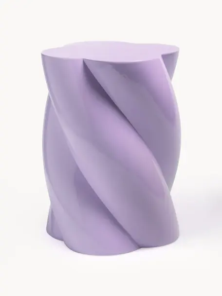 Odkládací stolek Marshmallow, Skleněné vlákno, Levandulová, Ø 30 cm, V 40 cm