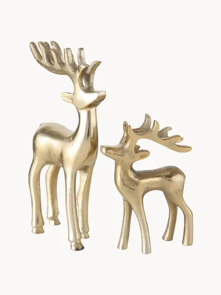 Sada dekorativních jelenů Taisto, 2 díly, Potažený hliník, Zlatá, Sada s různými velikostmi