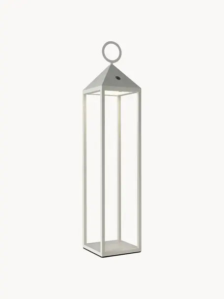 Lampada portatile a LED dimmerabile da esterno Cargo, Struttura: alluminio laccato, Bianco trasparente, Larg. 14 x Alt. 67 cm