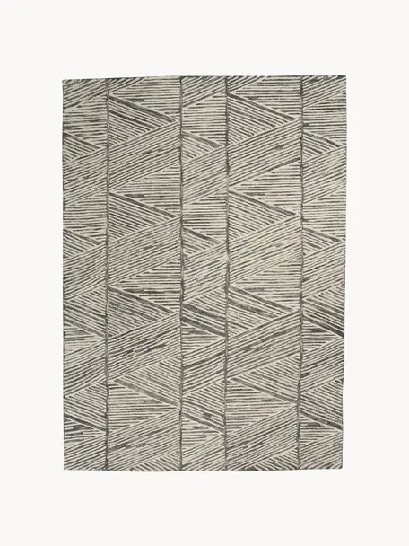 Ručne tkaný vlnený koberec Colorado, 100 % vlna
V prvých týždňoch používania môžu vlnené koberce uvoľňovať vlákna, tento jav zmizne po niekoľkých týždňoch používania, Krémovobiela, tmavosivá, Š 120 x D 180 cm (veľkosť S)