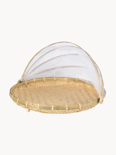 Servírovací talíř s ochranou proti hmyzu Ancile, Bambus, Béžová, Ø 45 cm, V 28 cm