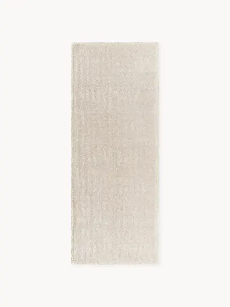 Handgeweven laagpolige loper Ainsley, 60% polyester, GRS-gecertificeerd
40% wol, Lichtbeige, B 80 x B 300 cm