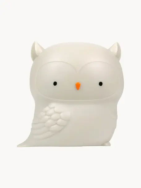 Lámpara infantil Owl, con función de temporizador, Plástico, Beige claro, An 12 x Al 12 cm