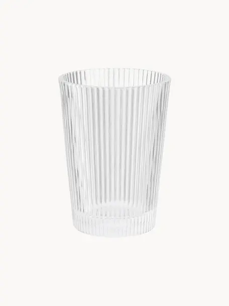 Vasos de vidrio Pilastro, 6 uds., Vidrio, Transparente, Ø 8 x Al 11 cm, 330 ml