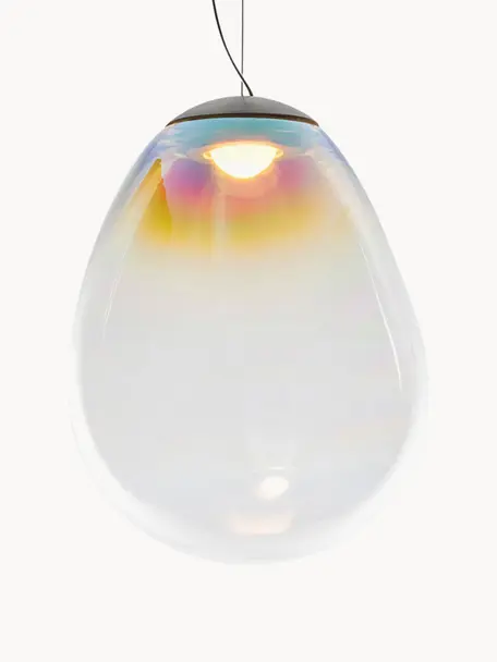 Lampa wisząca LED ze szkła dmuchanego z funkcją przyciemniania Stellar Nebula, Transparentny, Ø 22 x W 30 cm