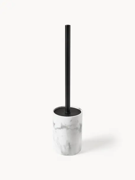Toilettenbürste Kyle in Marmor-Optik, Marmor-Optik Weiss, Ø 10 x H 41 cm