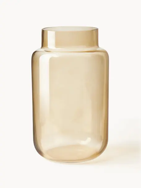 Grosse Glas-Vase Lasse, Glas, Ocker, Ø 13 x H 22 cm